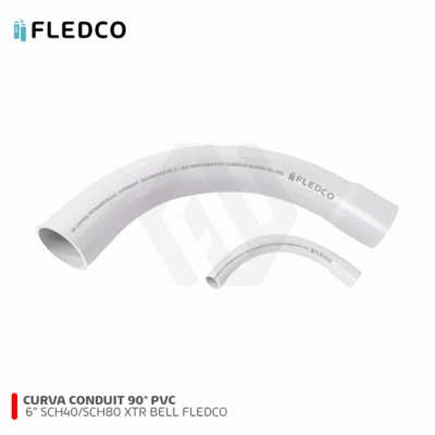 Curva PVC 90° 6″ SCH40 SCH80 XTR BELL Fledco