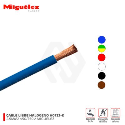 Cable H07Z1-K 2.5MM2 Libre de Halogeno Miguelez