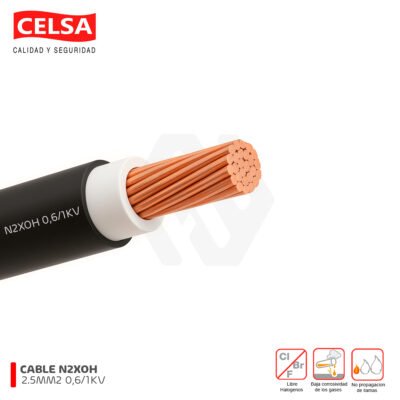 Cable Libre Halogeno N2XOH 2.5MM2 0,6/1 kV Celsa