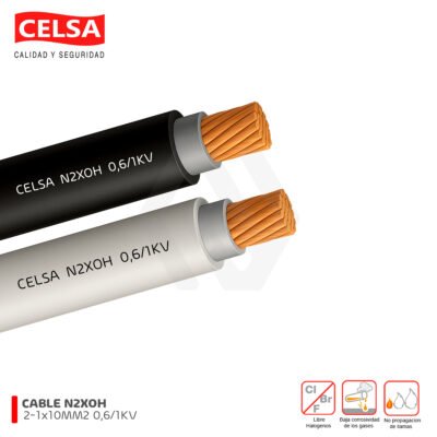 Cable N2XOH 2-1x10MM2 Libre Halogeno 0,6/1 kV Celsa