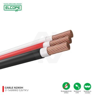 Cable N2XOH 2-1x6MM2 ElCope Libre Halogeno 0,6/1 kV