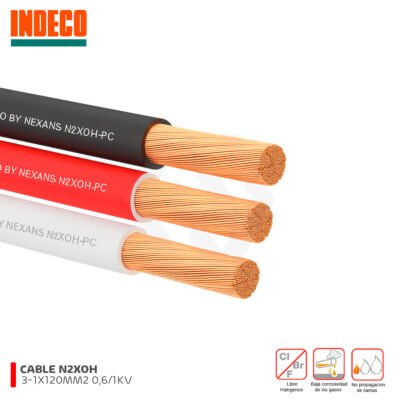 Cable N2XOH 3-1x120MM2 Libre Halogeno 0,6/1 kV INDECO