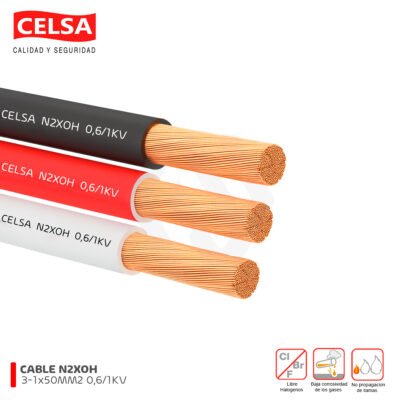 Cable N2XOH 3-1x50MM2 Libre Halogeno 0,6/1 kV Celsa
