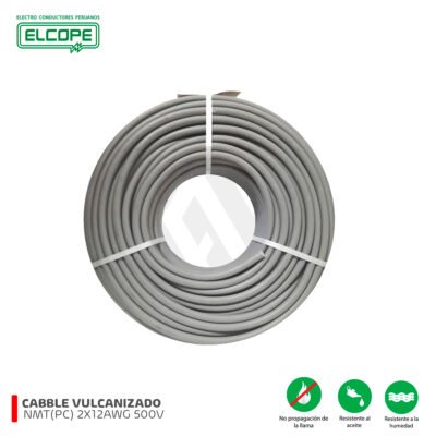 Cable Vulcanizado NMT(PC) 2X12AWG 500V ElCope