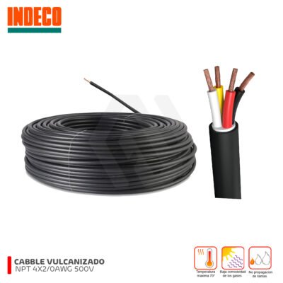Cable Vulcanizado NPT 4X2/0AWG 1KV Indeco