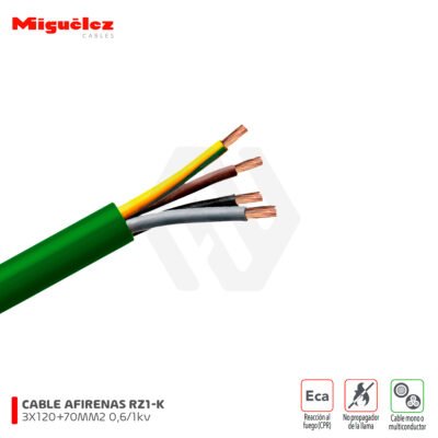 Cable Afirenas RZ1-K(AS) 3X120+70MM2 0,6/1 kV Miguelez