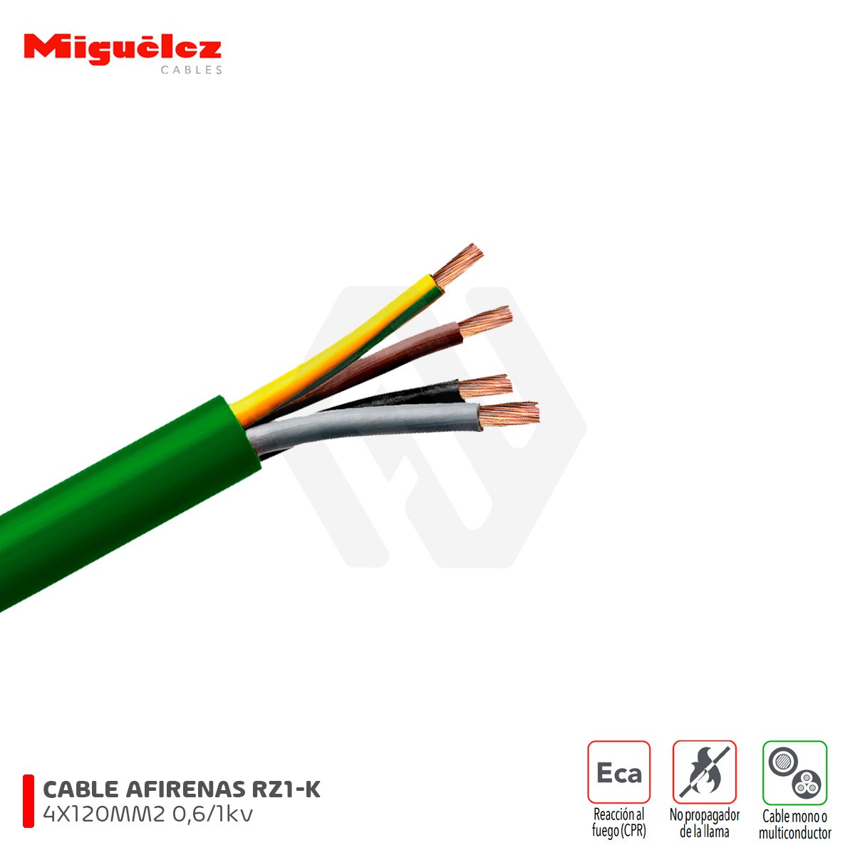 Cable Afirenas RZ1-K(AS) 4X120MM2 0,6/1 kV Miguelez