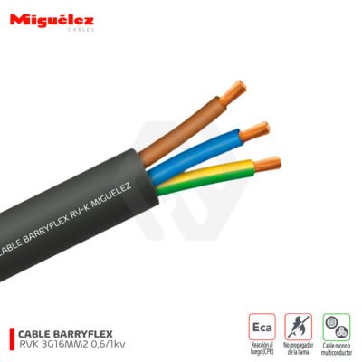 Cable Barryflex RV-K 3G16MM2 0,6/1 kV Miguelez