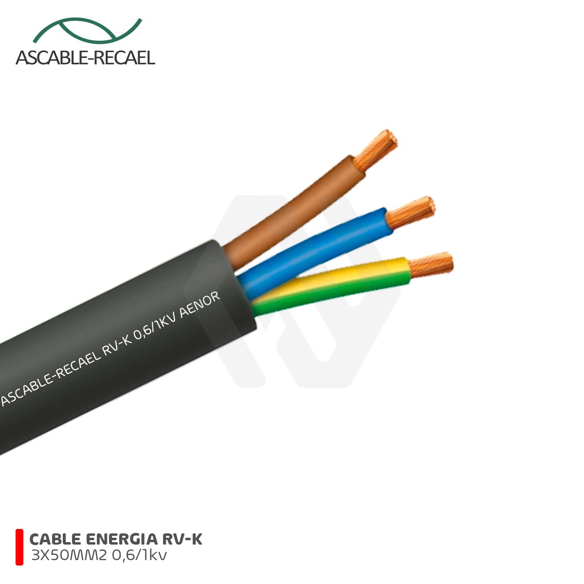 Cable Energia RV-K 3X50MM2 0,6/1kV Ascable