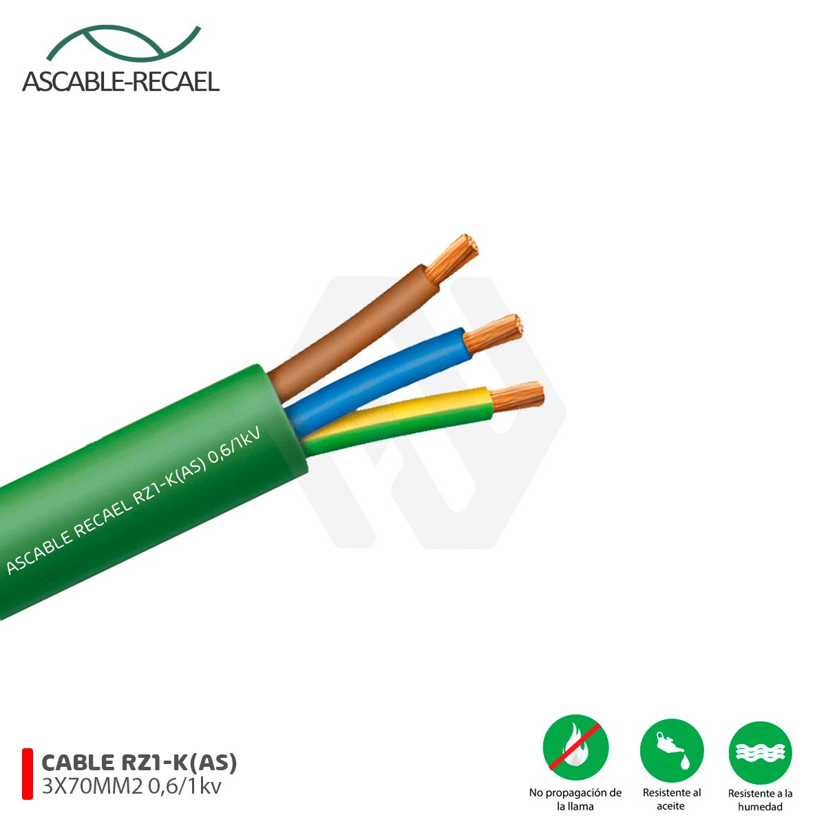 Cable RZ1-K(AS) 3x70MM2 0,6/1 kV Ascable