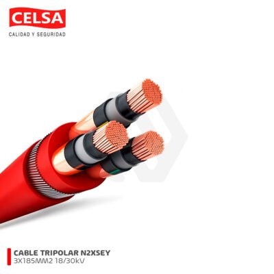 CABLE TRIPOLAR N2XSEY 3X185MM2 8.7/15kV CELSA