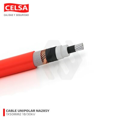 CABLE UNIPOLAR NA2XSY 1X50MM2 18/30kV ROJO CELSA