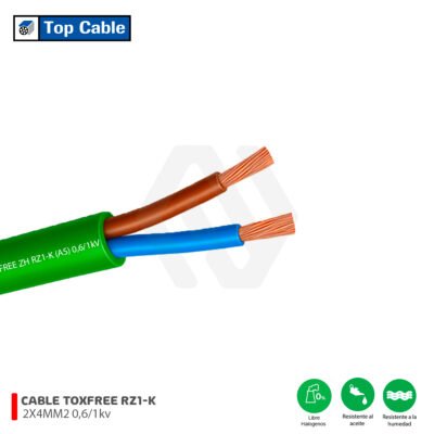 TOXFREE RZ1-K 2x4mm2  0,6/1 kV TOP CABLE