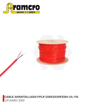 CABLE APANTALLADO FPLR SAR0203HFEDH-UL-FA 2X16AWG 300V RAMCRO