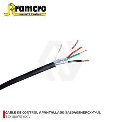 CABLE SAS0405HEPCX-T-UL 12X18AWG 600V RAMCRO