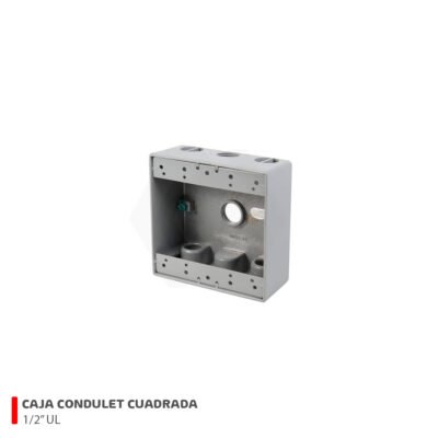 CAJA CONDULET CUADRADA 1/2″ UL LISTED