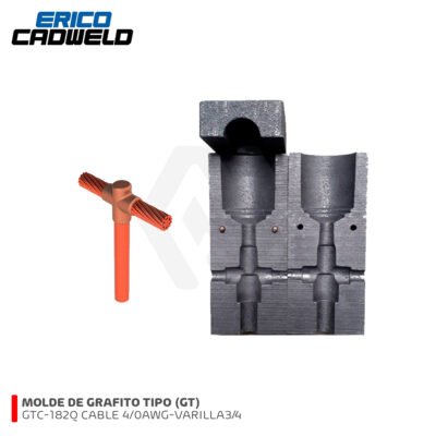 MOLDE GRAFITO GTC-182Q CABLE 4/0AWG-VARILLA3/4 CADWELD