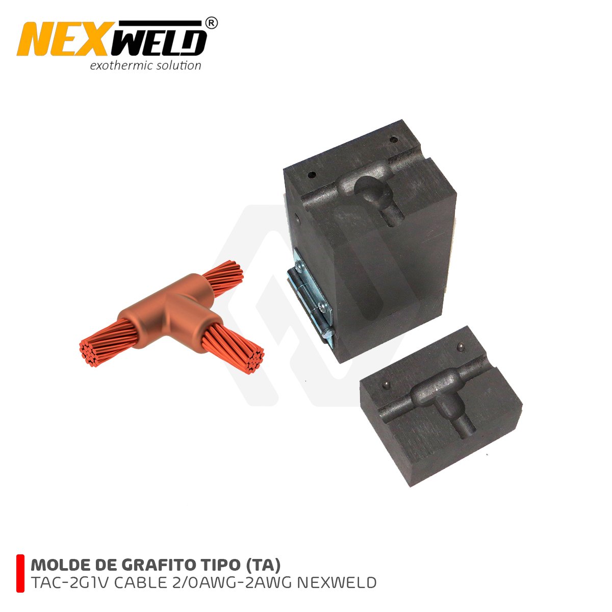 MOLDE GRAFITO TAC-2G1V TIPO T (TA) 2/0AWG-2AWG NEXWELD