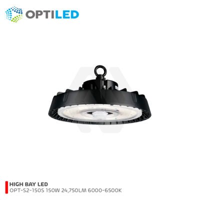 LUMINARIA INDUSTRIAL HIGH BAY LED OPT-S2-150S-120 150W 24750LM 6000-6500K 50,000HRS OPTILED