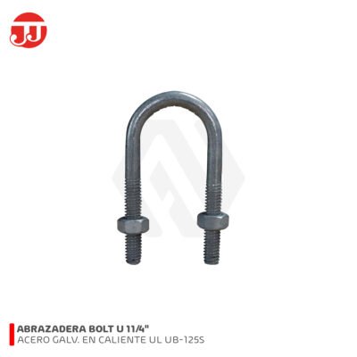 ABRAZADERA BOLT U 11/4″ ACERO GALV. EN CALIENTE UL UB-125S JJ