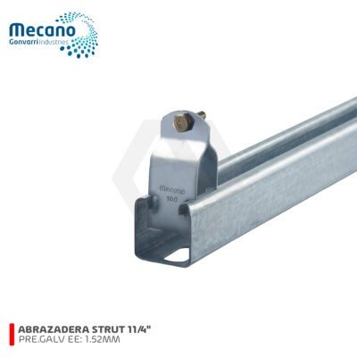 ABRAZADERA STRUT 11/4″ PRE.GALV EE: 1.52MM MECANO