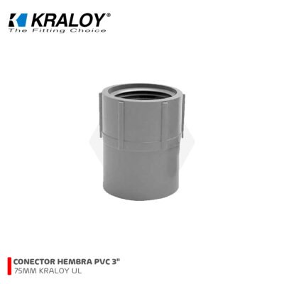 CONECTOR HEMBRA PVC 3″ 75MM KRALOY UL